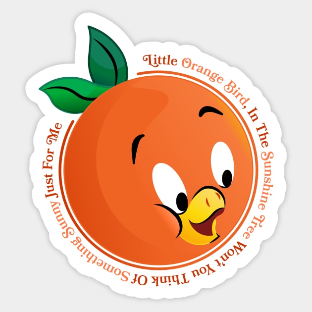 Orange Bird Sticker by gdaves